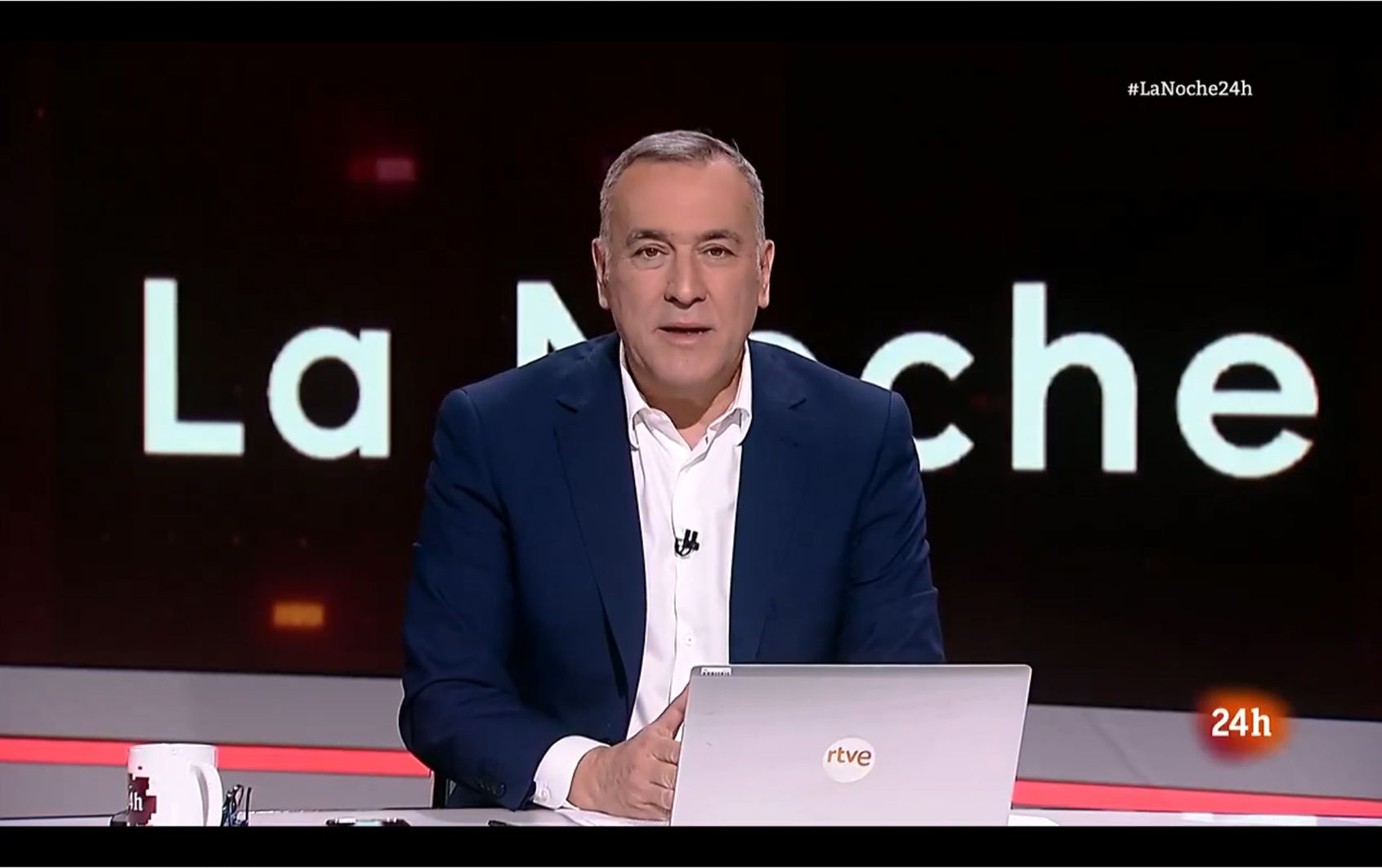 Xabier Fortes, en 'La noche en 24 Horas' RTVE