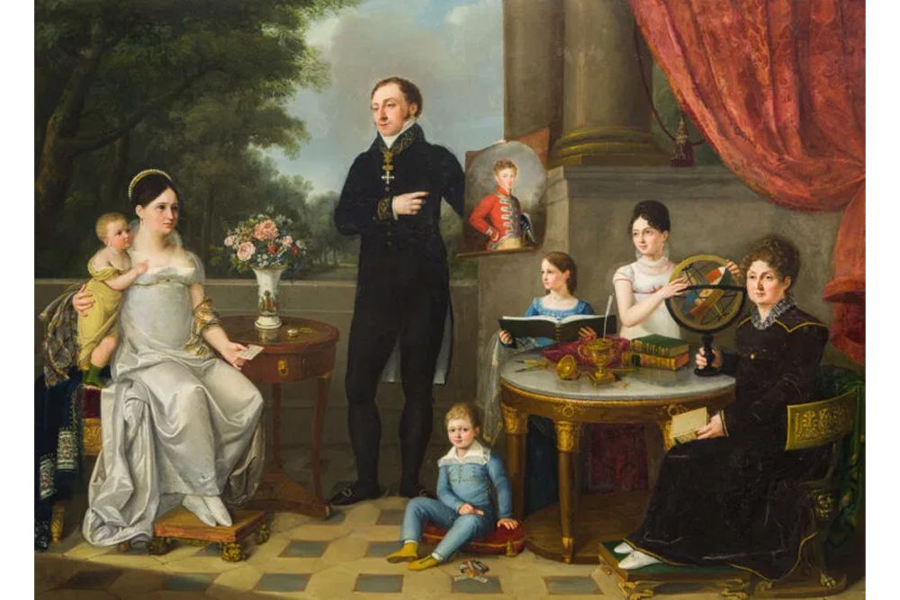 Carlotta Gargalli (Bologna 1788 Roma 1840) Ritratto della famiglia de' Bianchi, 1816 olio su tela Bologna, Museo Ottocento Bologna, deposito da collezione privata