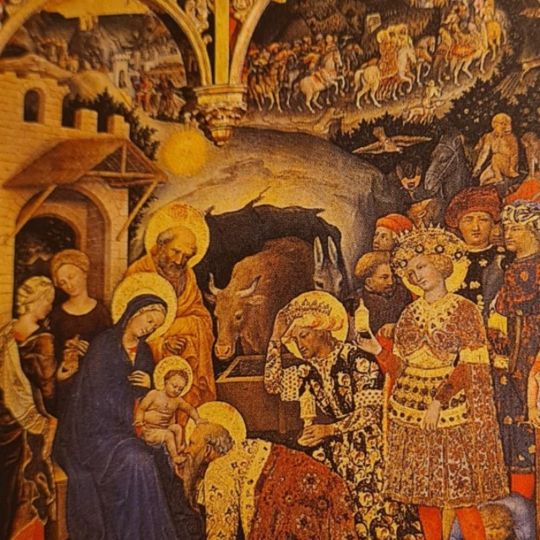 Detalle de la Adoración de los Reyes Magos, Gentile da Fabriano, 1423.