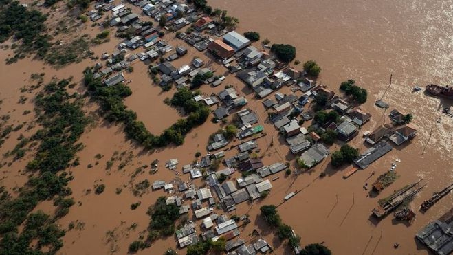 Inundaciones en el estado brasileño de Rio Grande do Sul. En muchos de los barrios más afectados vivían personas refugiadas. | Foto: ACNUR/Daniel Marenco