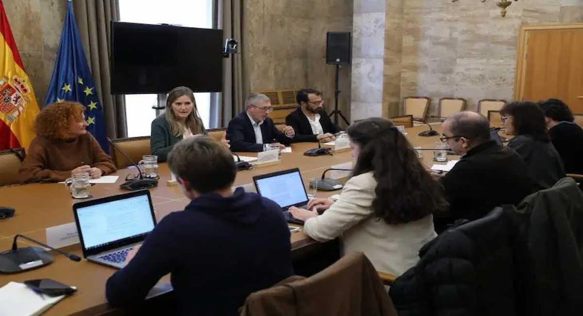 Representantes de las organizaciones ecologistas durante la reunión con  Sara Aagesen. | Foto: Greenpeace