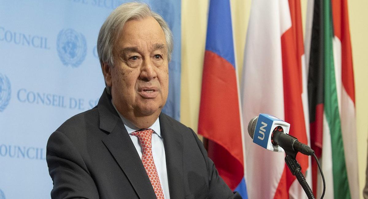 El Secretario General, António Guterres, habla ante la prensa en la sede de la ONU en Nueva York. | Foto: ONU/Eskinder Debebe