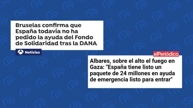 Mensaje del PP en redes sociales apoyando las indecentes palabras de Mazón 