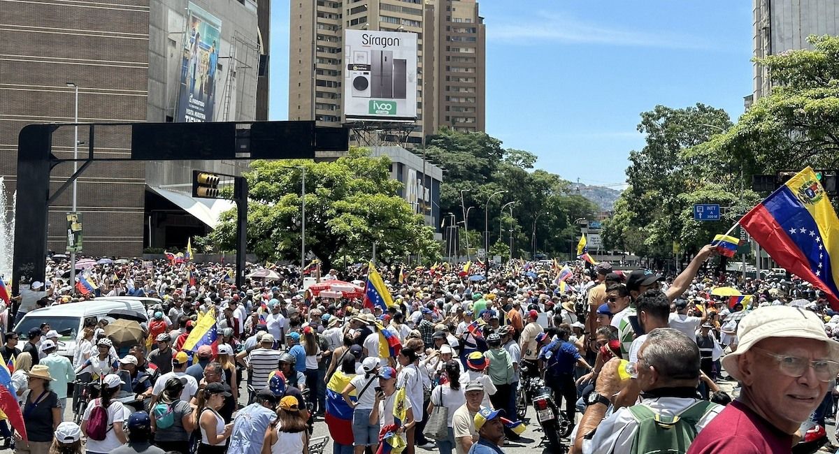 Una de las manifestaciones contra el Gobierno de Nicolás Maduro en Venezuela.