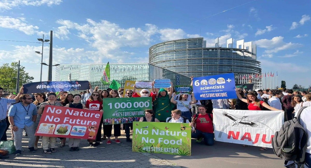 ONGs se manifiestan frente a la Comisión Europea. | Foto: CEPESCA