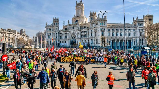 Manifestación por el derecho a una vivienda digna en Madrid, foto Agustín Millán