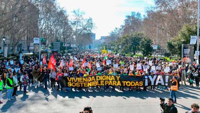 Manifestación por el derecho a una vivienda digna en Madrid, foto Agustín Millán5