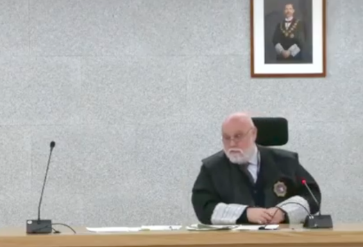 El magistrado José Manuel Clemente Fernández Prieto, durante el juicio en la Audiencia Nacional. Jolgorio