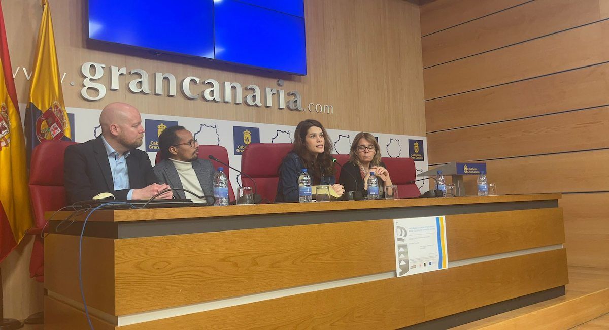 La misión de europarlamentarios y representantes del Frente Polisario a la llegada a Canarias. | Foto: Frente Polisario