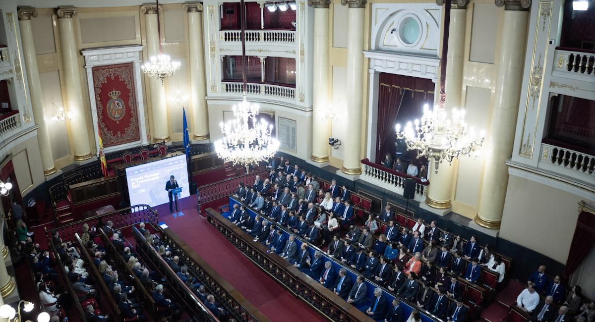 Acto de entrega del Premio Nacional de Tauromaquia 2024 en el Senado, el pasado lunes. | Foto: Senado