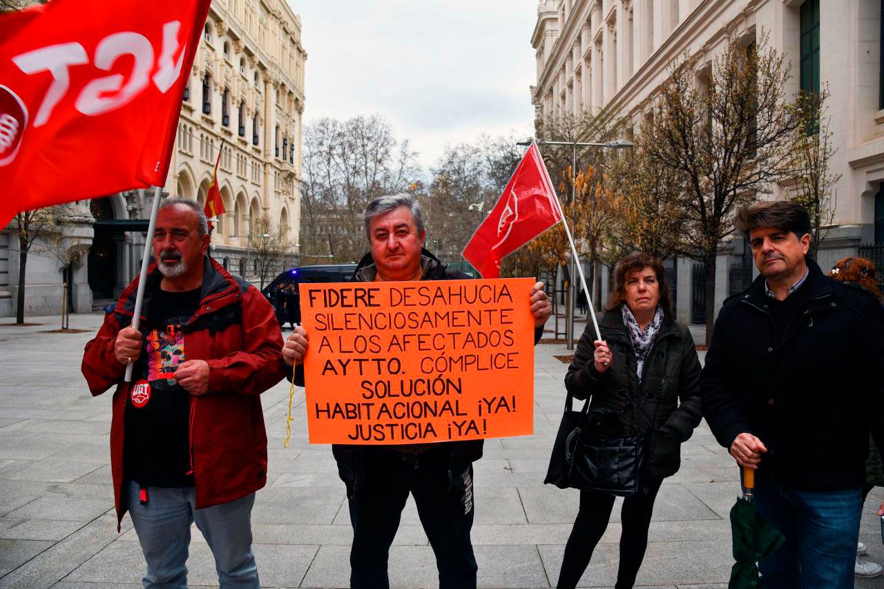 Concentracion por un salución habitacional y contra los fondos Buitre en la vivienda, foto Agustín Millán
