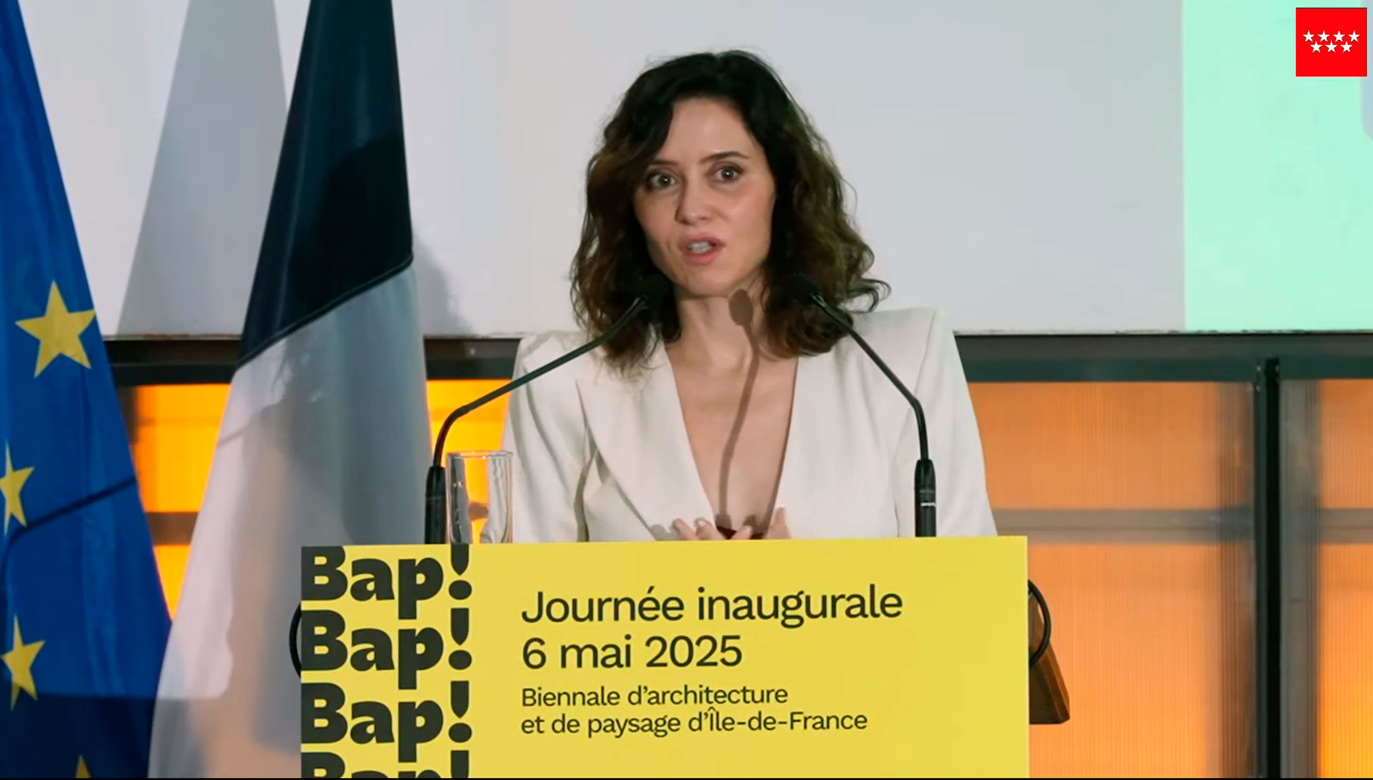 Isabel Díaz Ayuso participa en la apertura de la Bienal de Arquitectura y Paisaje de Île-de-France