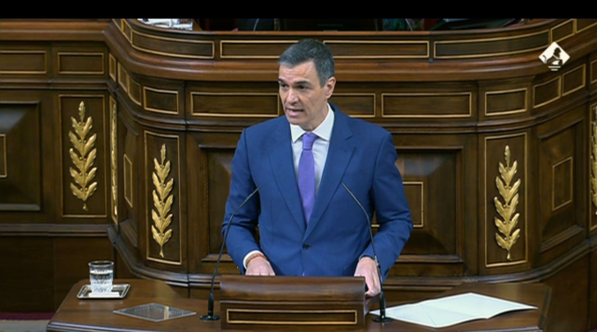 Pedro Sánchez, durante su comparecencia en el Congreso.