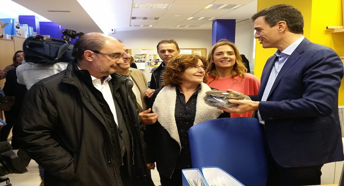 Pedro Sánchez durante una visita a Aragón en una imagen de archivo. | Foto: Flickr PSOE Aragón