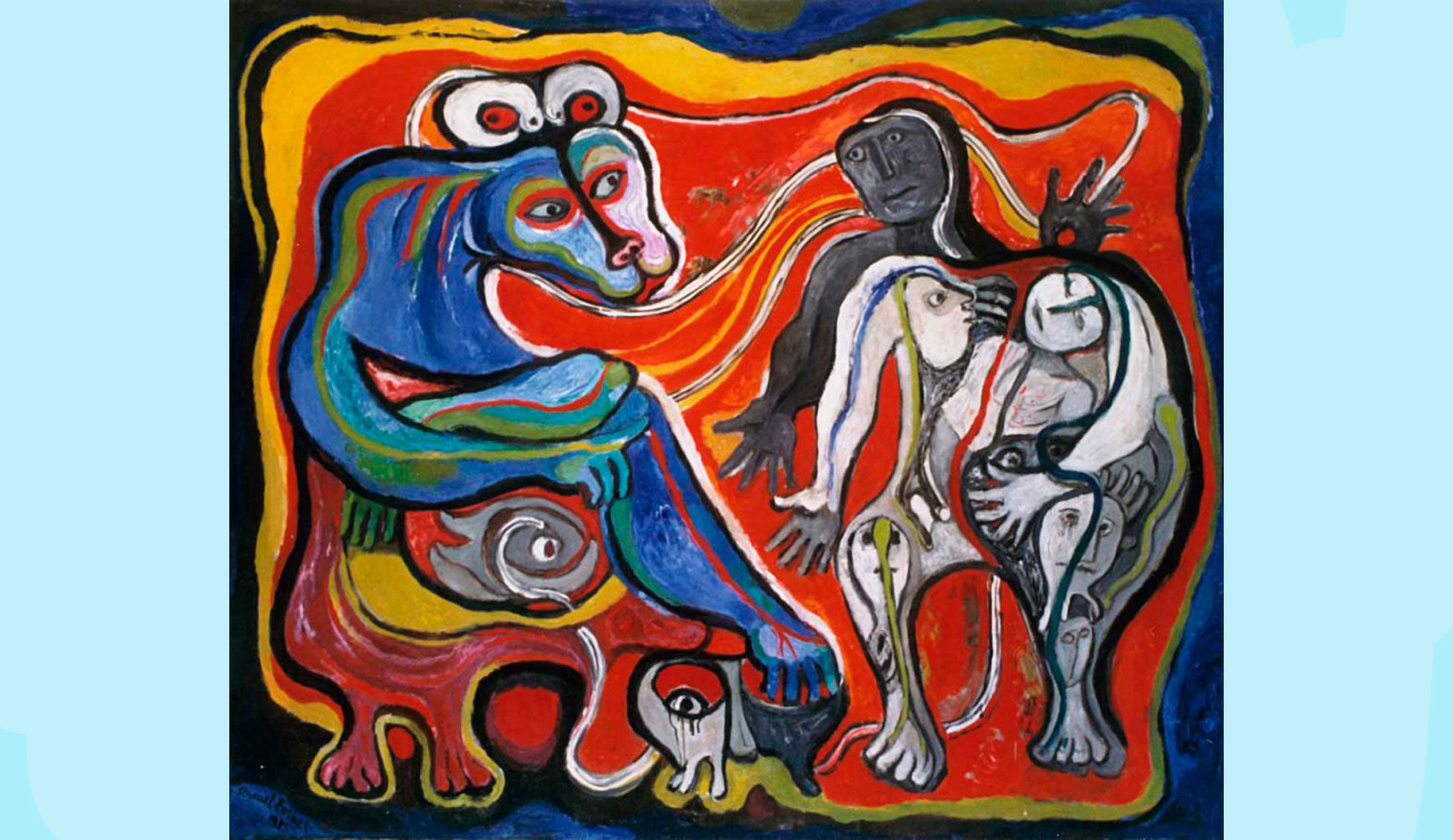 Juicio al mutante pintura, Raquel Forner Juicio al mutante pintura, Raquel Forner