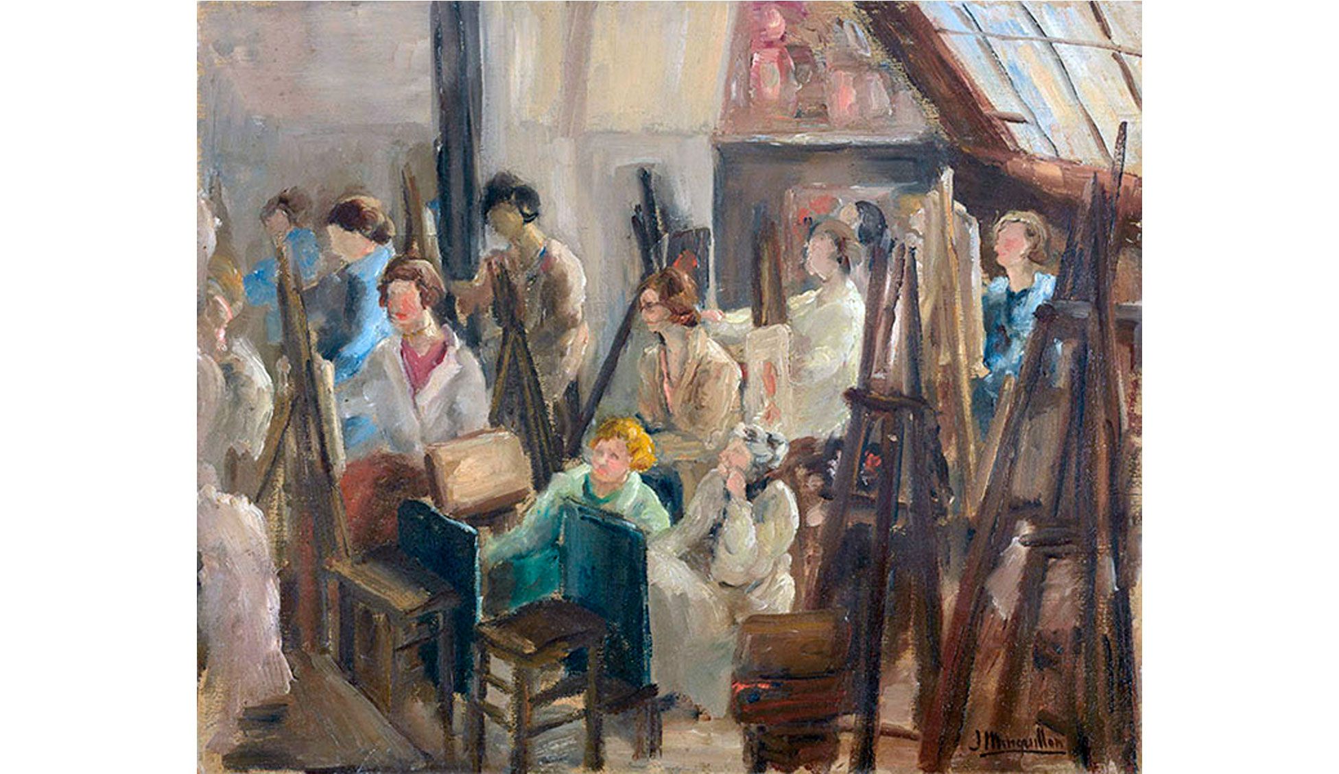 El estudio de las pintoras, Julia Minguillón (Lugo,1907 Madrid,1965) El estudio de las pintoras, Julia Minguillón (Lugo,1907 Madrid,1965)