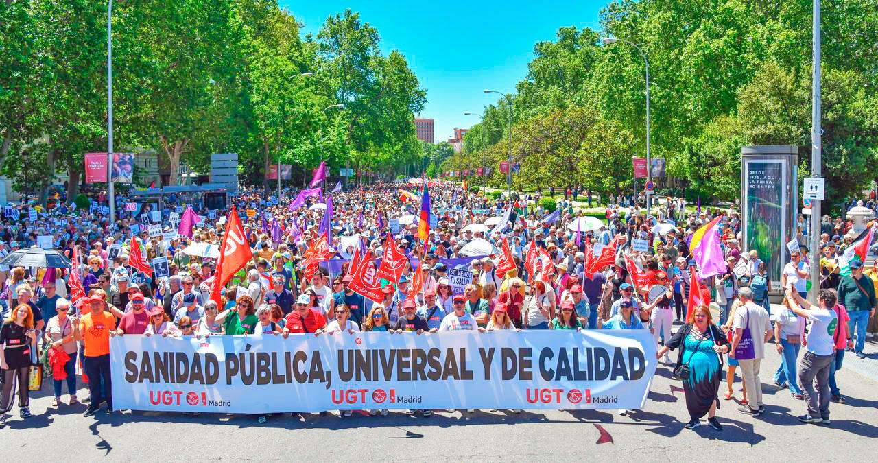 Manifestación por la sanidad pública en Madrid, foto Agustín Millán