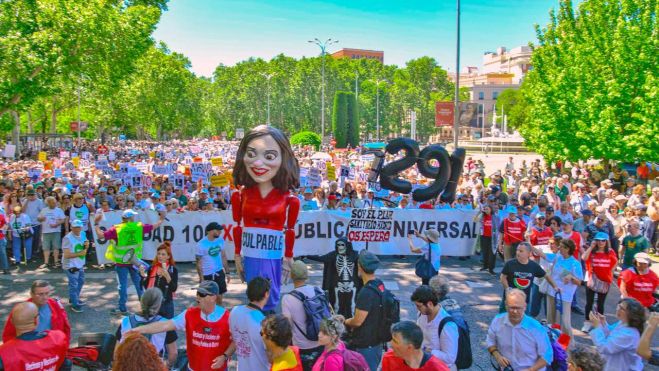 Manifestación por la sanidad pública en Madrid, foto Agustín Millán