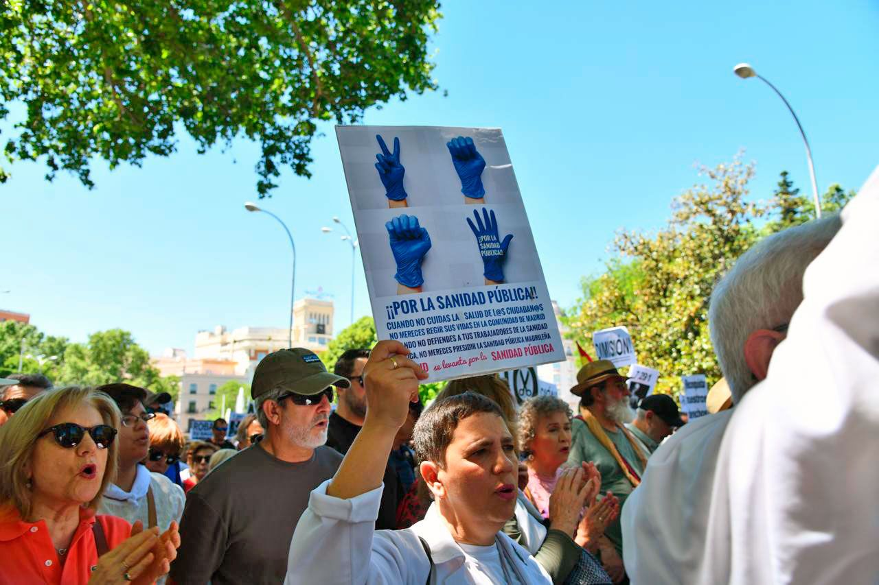 Manifestación por la sanidad pública en Madrid, foto Agustín Millán Manifestación por la sanidad pública en Madrid, foto Agustín Millán