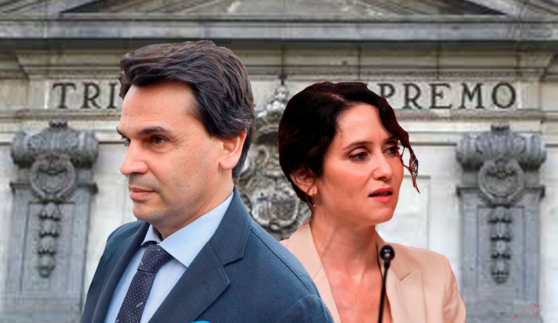Alberto González Amador junto a la presidenta de la Comunidad de Madrid, Isabel Díaz Ayuso