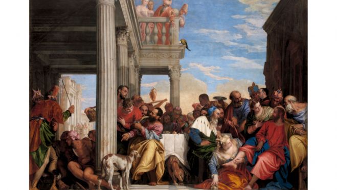 La cena en casa de SimónPaolo VeroneseÓleo sobre lienzo, 315 × 451 cmh. 1556-60Turín, Musei Reali di Torino, Galleria Sabauda La cena en casa de SimónPaolo VeroneseÓleo sobre lienzo, 315 × 451 cmh. 1556-60Turín, Musei Reali di Torino, Galleria Sabauda