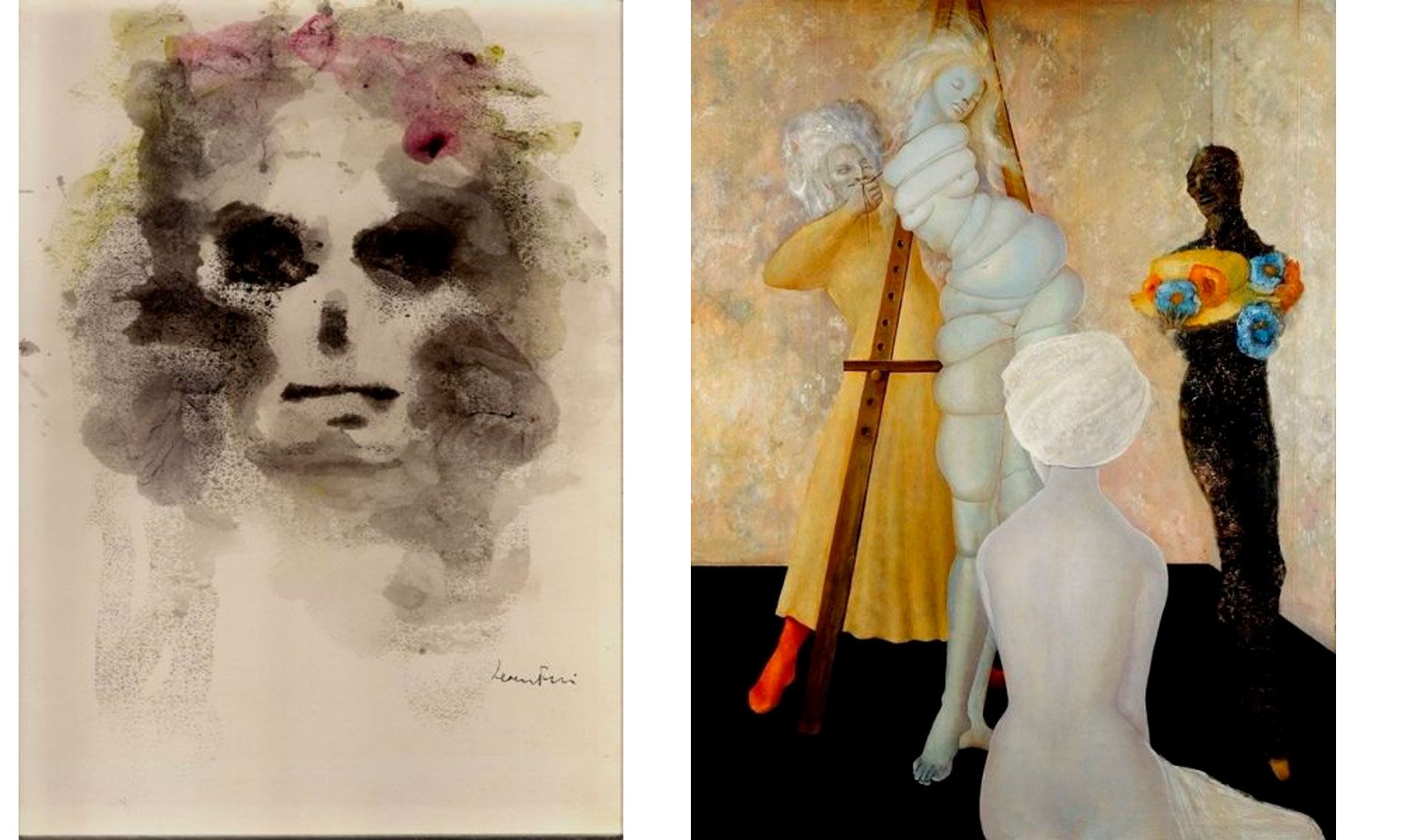 Ilustración para Las Flores del MalLeonor Fini – L’essayage, 1958 Ilustración para Las Flores del MalLeonor Fini – L’essayage, 1958