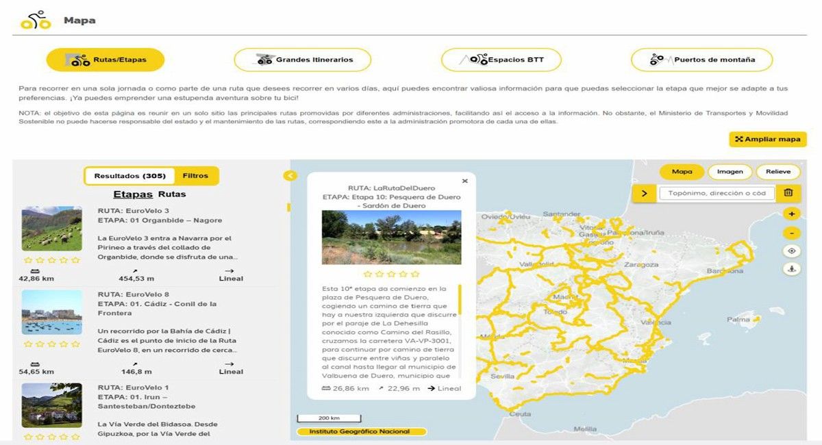 Entre esos 11.500 kilómetros se incluyen Grandes Itinerarios Ciclistas, que son rutas que tienen una longitud de más de 600 kilómetros. | Foto: Moncloa