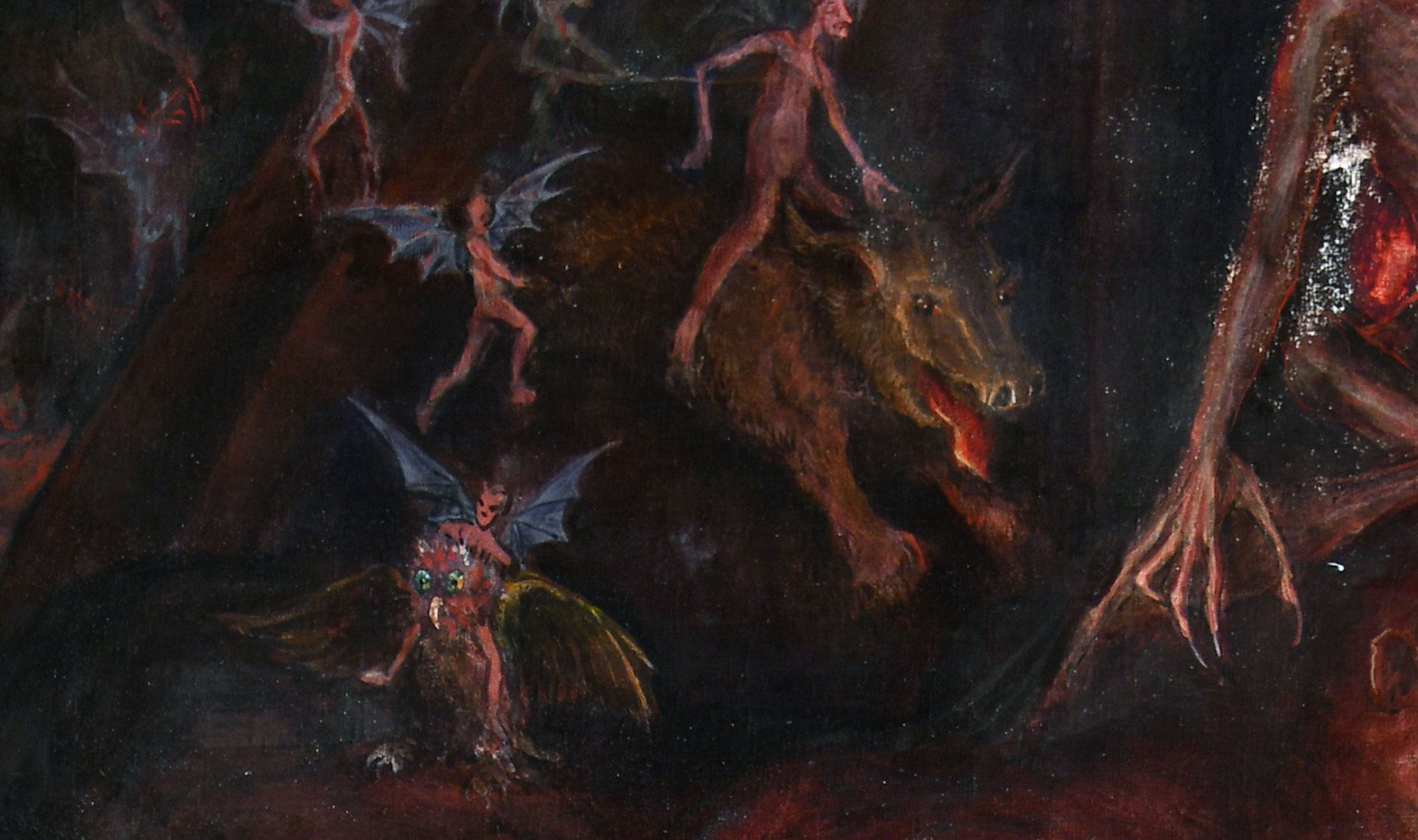 Rafel Forns: "Visión del infierno", oleo sobre lienzo 128x97 hacía 1900, colección particular, foto con derechos de autor, prohibida su reproducción total o parcial sin autorización del autor de la foto y el texto. Agustín Millán Rafel Forns: "Visión del infierno", oleo sobre lienzo 128x97 hacía 1900, colección particular, foto con derechos de autor, prohibida su reproducción total o parcial sin autorización del autor de la foto y el texto. Agustín Millán