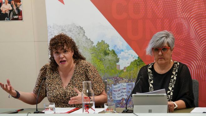 Susana Huertas, secretaria general de UGT Madrid y Laura Muñoz, secretaria de Políticas Sociales de UGT Madrid presentan el informe “UGT mercado laboral de las personas con discapacidad 2025”, foto Agustín Millán