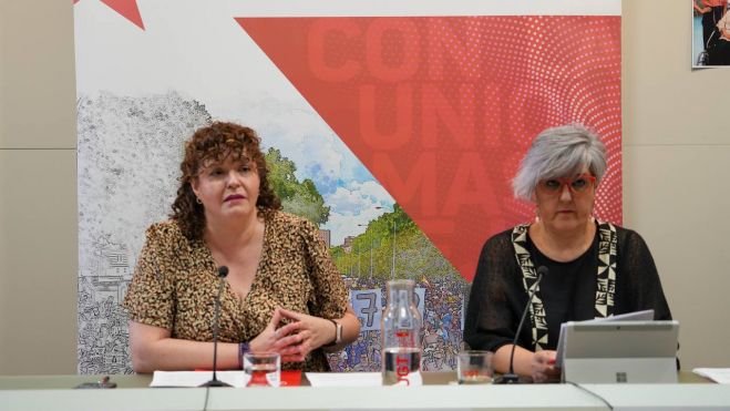 Susana Huertas, secretaria general de UGT Madrid y Laura Muñoz, secretaria de Políticas Sociales de UGT Madrid presentan el informe “UGT mercado laboral de las personas con discapacidad 2025”, foto Agustín Millán