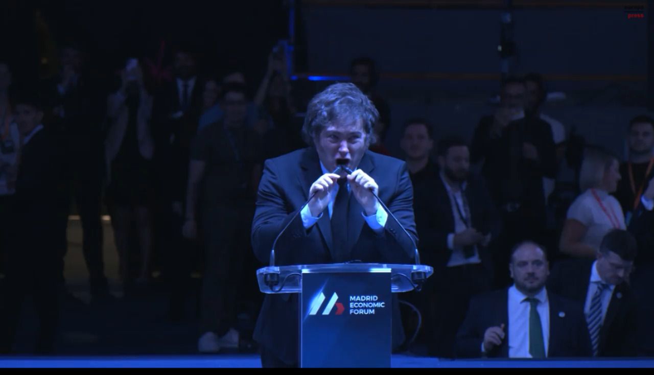 Javier Milei en el Palacio de Vistalegre