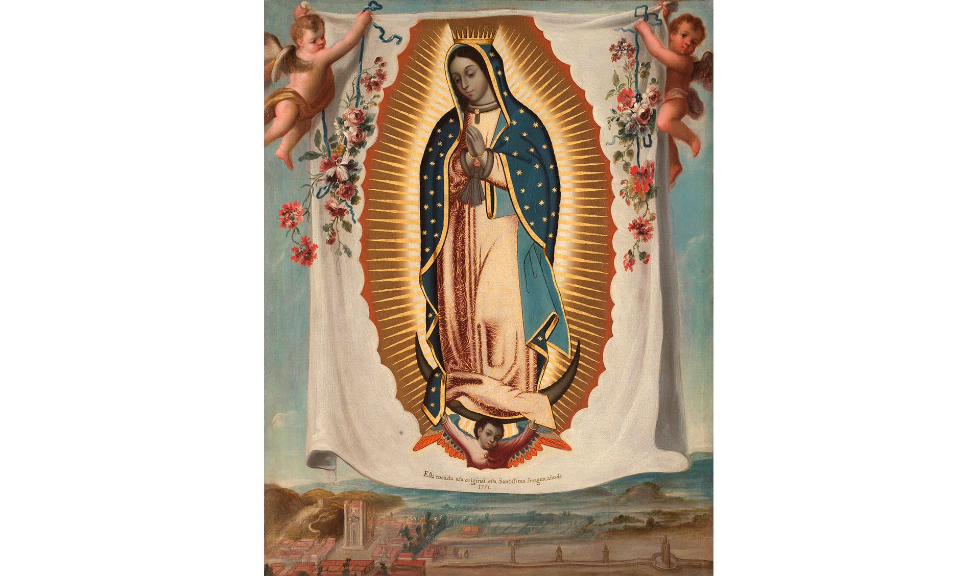 Virgen de Guadalupe Atribuido a José de Ibarra (1685 1756) Óleo sobre lienzo h. 1751 Sevilla, colección particular Virgen de Guadalupe Atribuido a José de Ibarra (1685 1756) Óleo sobre lienzo h. 1751 Sevilla, colección particular