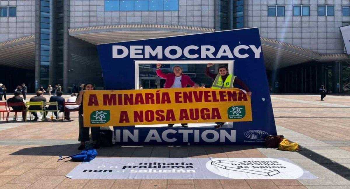Al tiempo que se ha conocido el contenido del informe, representantes de Ecologistas en Acción y de otras organizaciones europeas se están reuniendo en el Parlamento Europeo con eurodiputados de distintas fuerzas políticas para denunciar la opacidad de los proyectos estratégicos europeos. | Foto: Ecologistas en Acción