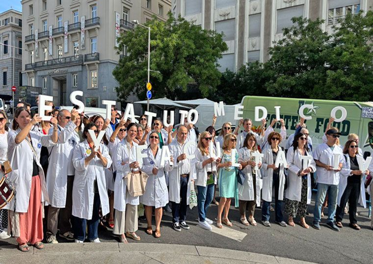 Manifestacion de médicos en Madrid en contra del Estatuto Marco de la profesión