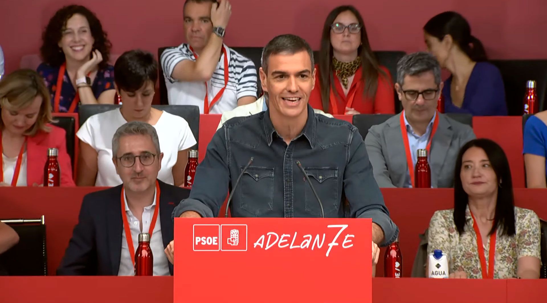 Pedro Sánchez en su comparecencia ante el comité federal del PSOE