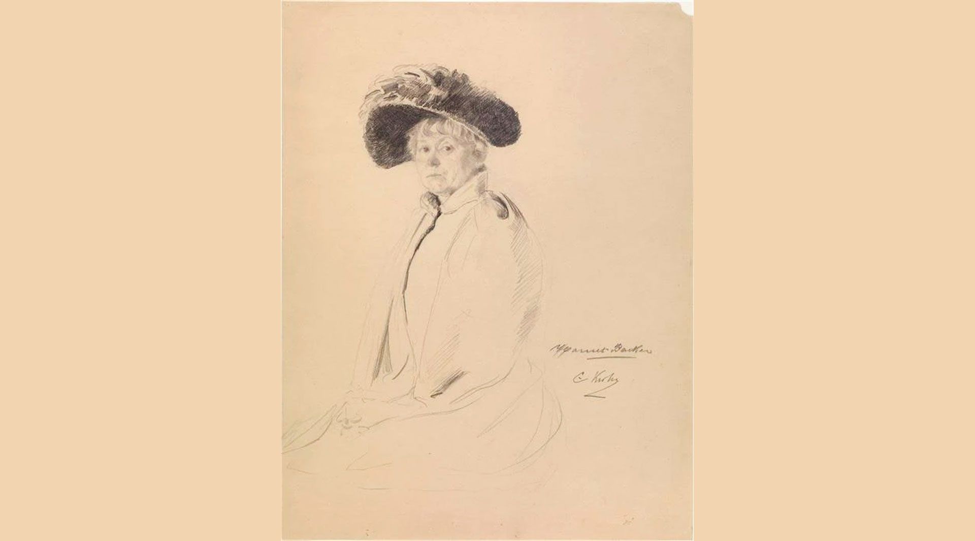 Christian Krohg, portrait of Harriet Backer, before 1892 Christian Krohg, portrait of Harriet Backer, before 1892