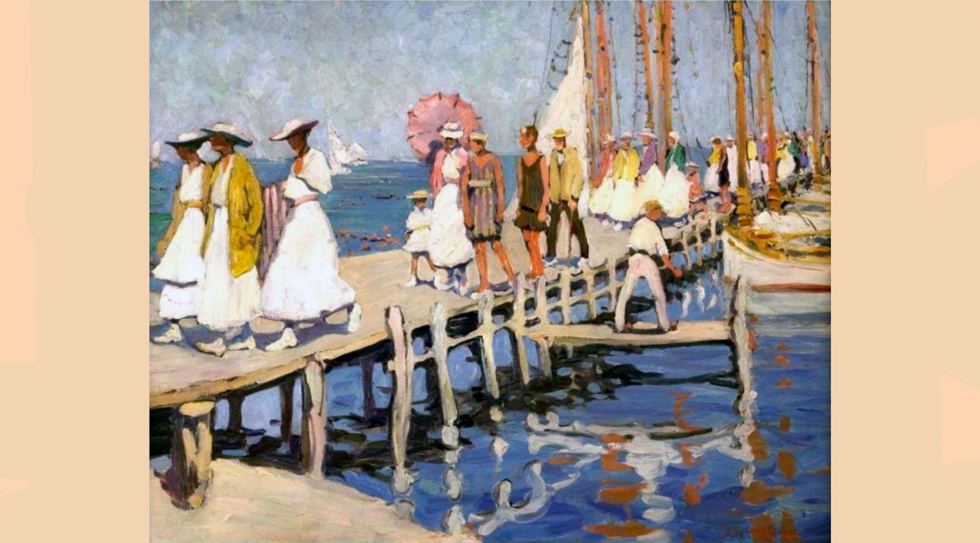 Jane Peterson “On The Pier, Edgartown” Jane Peterson “On The Pier, Edgartown”