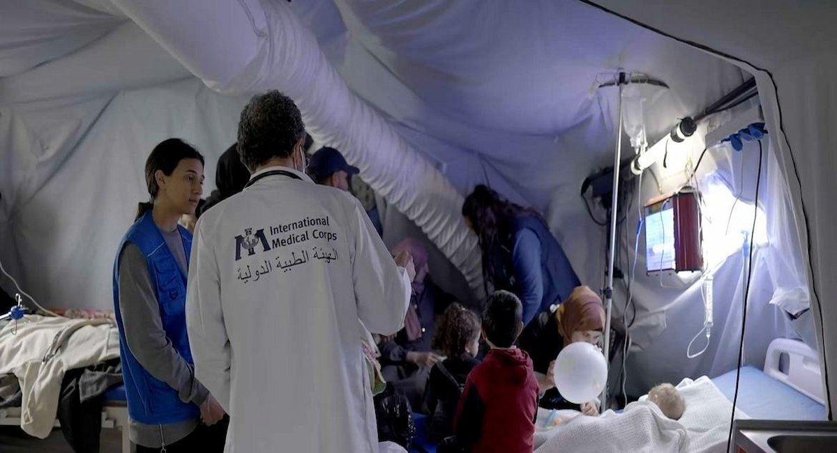 Hospital de campaña del Cuerpo Médico Internacional en Rafah, Gaza. | Foto: PMA