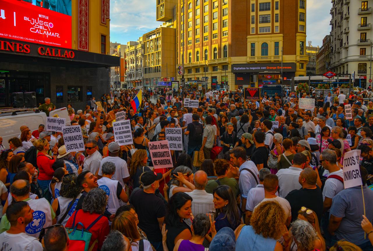 Concentración contra el racismo en Madrid, foto Agustín Millán Concentración contra el racismo en Madrid, foto Agustín Millán