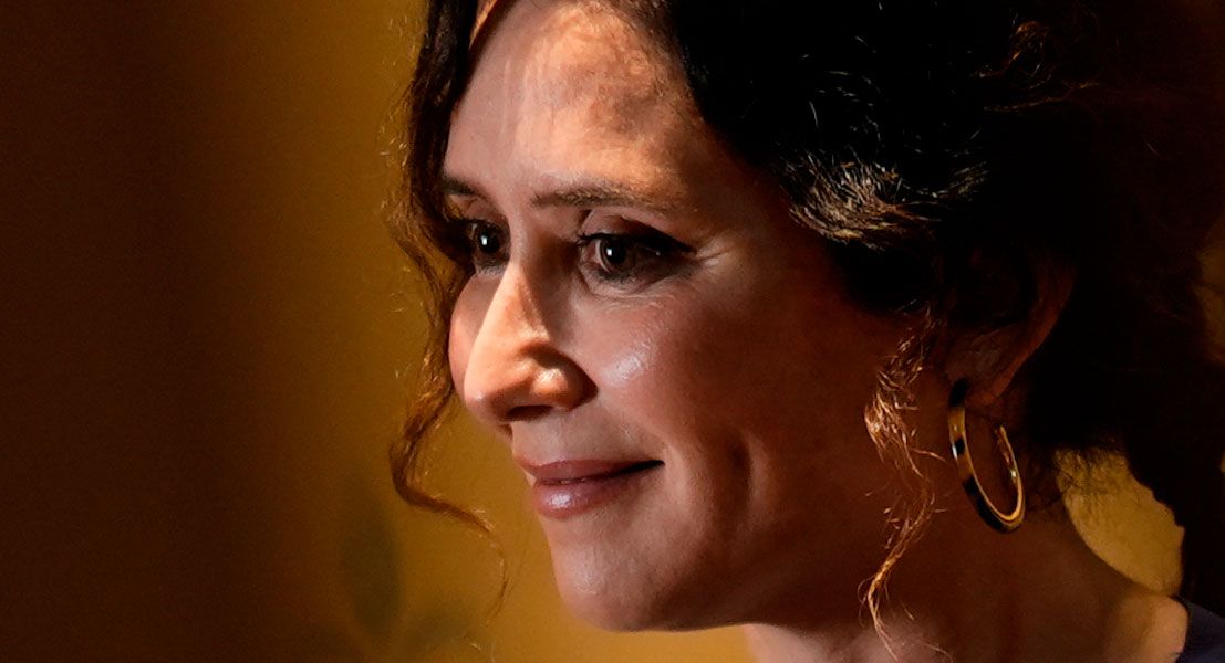 Intervención de la presidenta de la Comunidad de Madrid, Isabel Díaz Ayuso, que participa en Zaragoza en el ciclo Vecinos y amigos, organizado por el Heraldo de Aragón