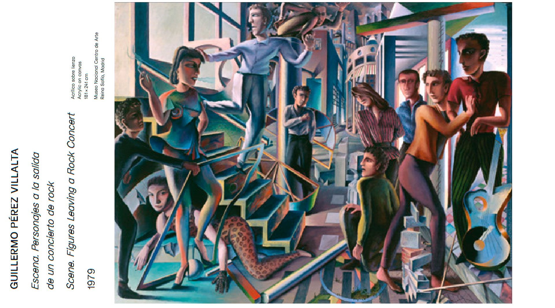 'Escena. Personajes a la salida de un concierto de rock' (1979), de Guillermo Pérez Villalta. Museo Nacional Centro de Arte Reina Sofía