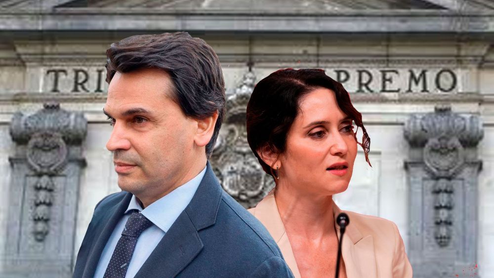 Alberto González Amador junto a la presidenta de la Comunidad de Madrid, Isabel Díaz Ayuso