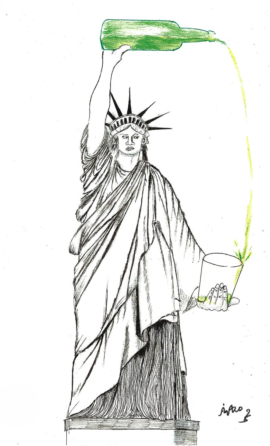 Escanciando desde la Libertad.
