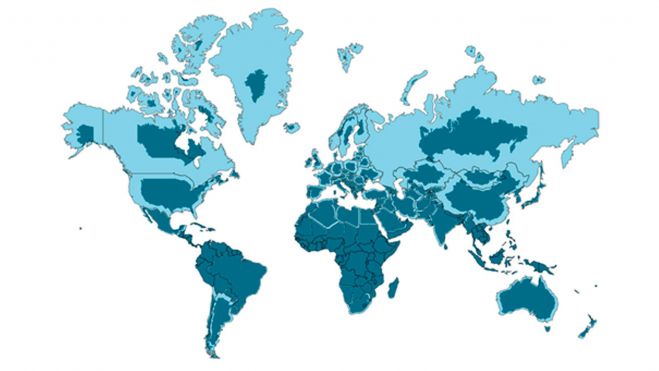 Un mapa comparativo mostrando Mercator vs Equal Earth Un mapa comparativo mostrando Mercator vs Equal Earth