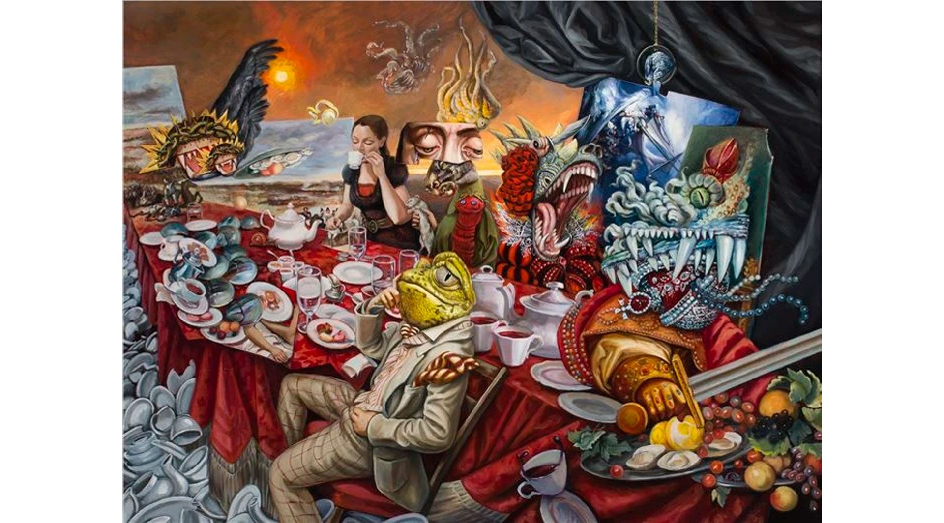 Carrie Ann Baade, Allegory of Bad Government, 2018, oil on canvas, 36 x 48