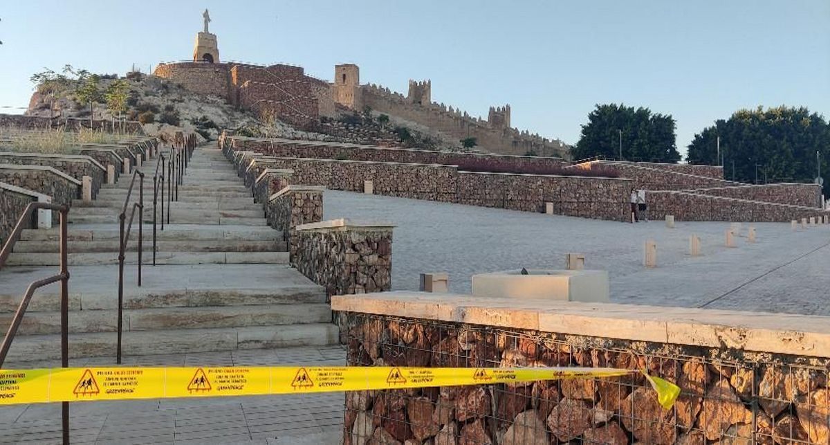 Intervención con la que Greenpeace denuncia la ausencia de medidas de adaptación en Almería.