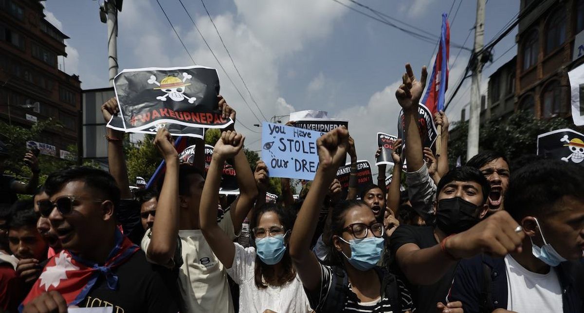 Las protestas en Nepal se produjeron pocos días después de que el Gobierno nepalí bloqueara más de 20 plataformas de redes sociales. | Foto: Navesh Chitrakar