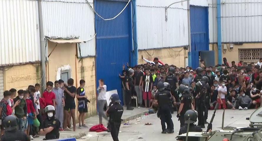 Grupo de menores inmigrantes llegados a Ceuta