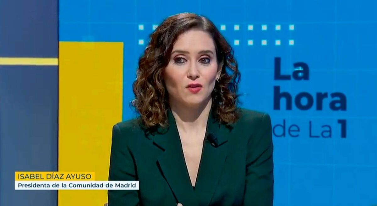 Isabel-Díaz-Ayuso,-presidenta-de-la-Comunidad-de-Madrid-en-la-Hora-de-la-1-de-RTVE