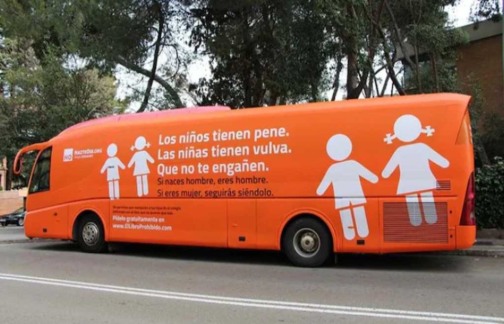 El autobús de Hazte Oír, uno de los grupos provida.